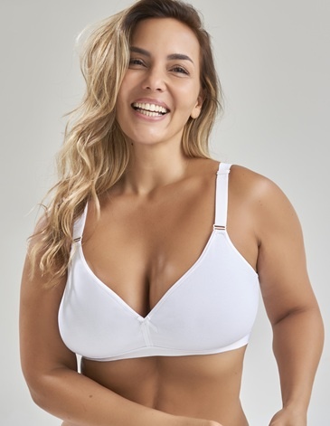 Corpiño Soutien confort sin arco taza doble de algodón lycra T95/110 TIENTO