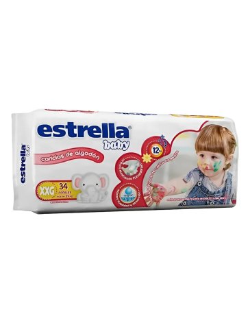 PAÑALES ESTRELLA PANAL HIPER XXG X 34 ESTRELLA