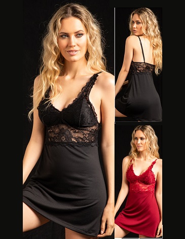 Camison en modal c/puntilla sexy T1/4 BIANCA SECRETA