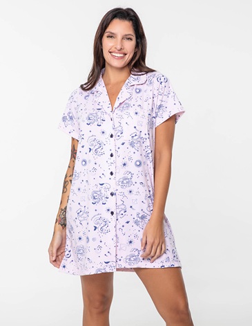 Camisa abotonada en modal T1/4 BIANCA SECRETA