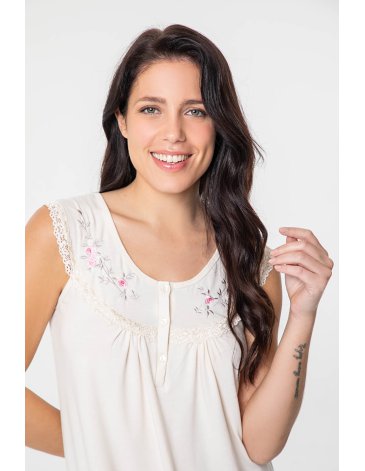 Camison en modasl liso T2/4 - BIANCA SECRETA