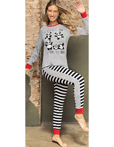 Pijama dama jersey TS/XL - LENCATEX