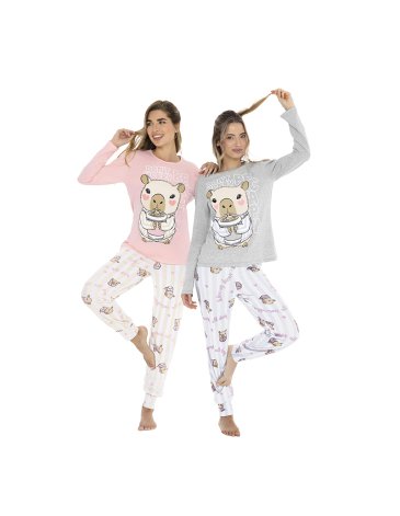 Pijama de Jersey - Capibara Talle S al XL LENCATEX