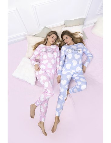 Pijama de jersey - Linea Maxi Corazones Full Talle S al XL LENCATEX