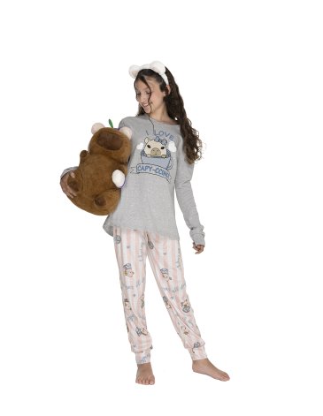 Pijama de jersey- Capibara T4/8 LENCATEX