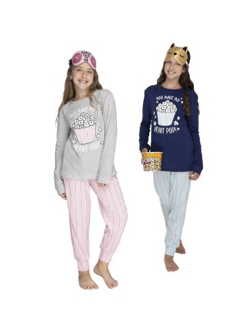 Pijama de jersey con estampa que brilla en la oscuridad- T4/16 LENCATEX