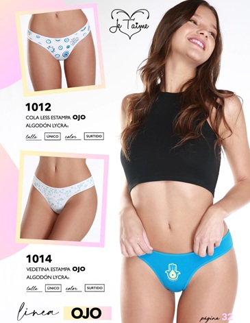 Colaless algodon y lycra OJO Pack x3 JE TAIME