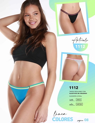 Tanga c/cintura ancha  Pack x3 JE TAIME