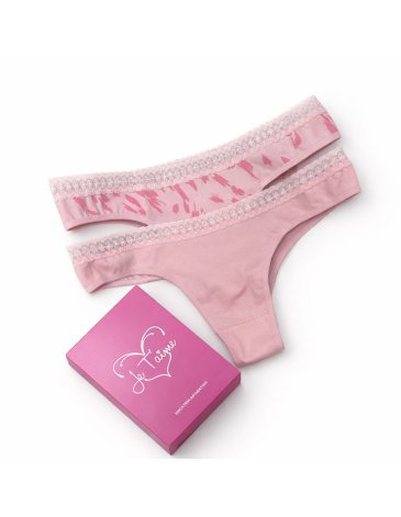 Colaless algodon y lycra estampada Pack x3 JE TAIME