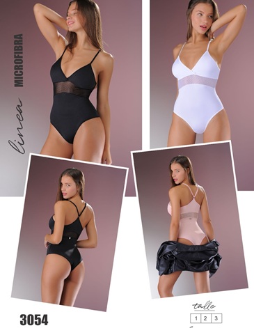 Body Microfibra y Tul Breteles Regulables T1/3 JE TAIME