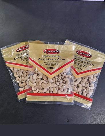 Castañas de Caju - con sal Cantidad 100 Gramos CARALB