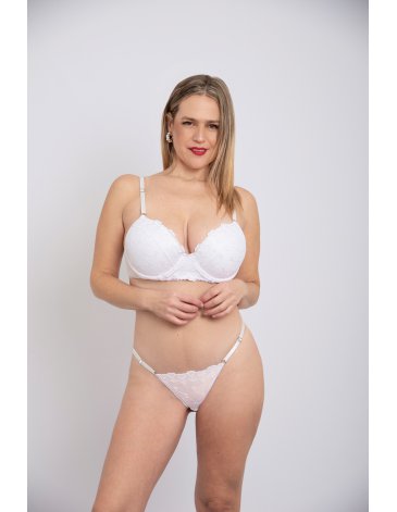 Tasa Soft con Base en Alg. Lycra y Tul Bordado con Cola Less Regulable. Talle 85 al 100 NATUBEL