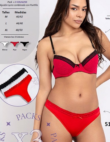 Colaless algodon y lycra Pack x3  NATUBEL