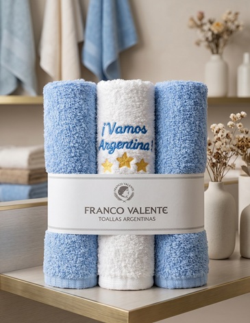 Set x 3 Toallas MUNDIAL ARGENTINA FRANCO VALENTE