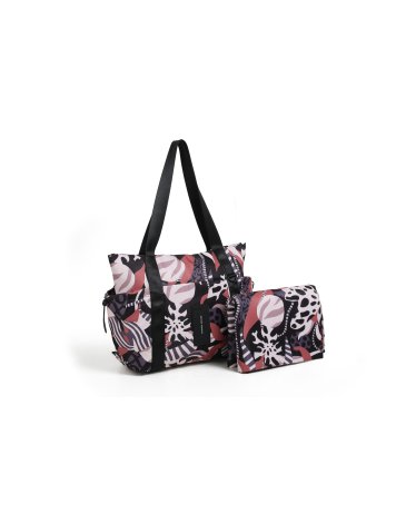 Cartera Tote con Lona Florida - CHIMOLA