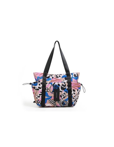 Cartera Tote con Lona Florida - CHIMOLA