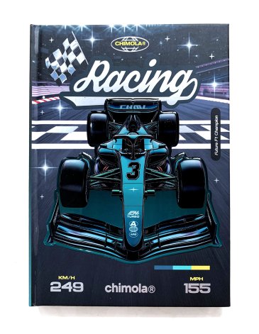 CUADERNO 48 HOJAS RAYADAS A5 RACING CAR CHIMOLA