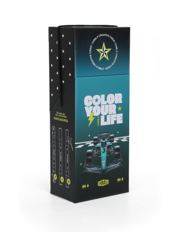 SET DE ESCRITORIO + MARCADORES X 24 RACING CAR CHIMOLA