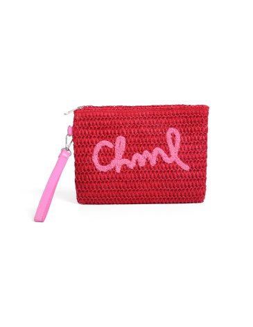 Neceser Pouch Raffia - CHIMOLA