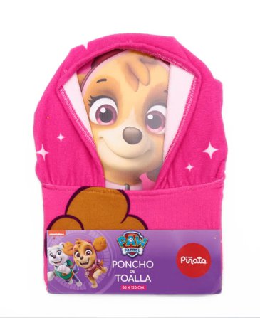 Poncho microfibra PAW PATROL - PIÑATA