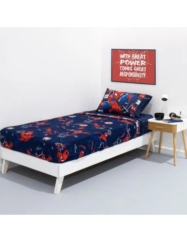 Juego de Sábanas 1 1/2 plaza SPIDERMAN PIÑATA
