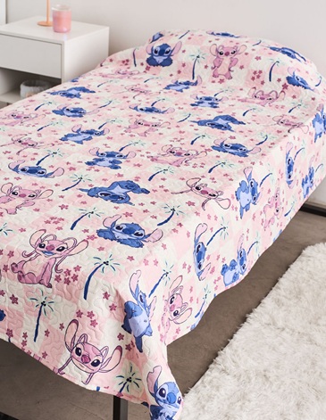 Cubrecama ultra soft 1 1/2 pl Stitch PIÑATA