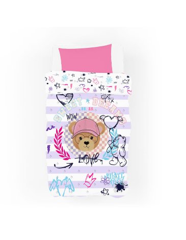 Cubrecama 1 1/2 Plaza. CUDDLE BEARS PIÑATA