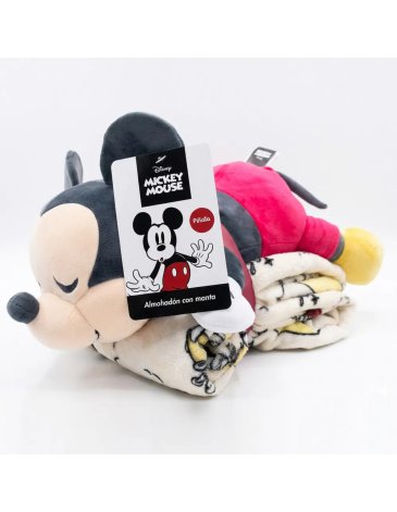 Manta Infantil con Peluche Almohadón Mickey PIÑATA
