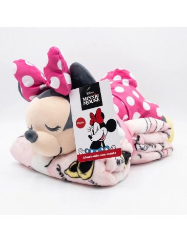 Manta Infantil con Peluche Almohadón Minnie PIÑATA