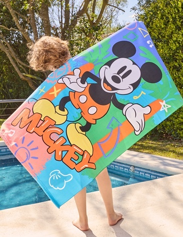 Toallon con Bolso Microfibra 70x130cm MICHEY PIÑATA