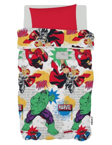 Cubrecama Ultra Soft1 1/2 PL AVENGERS PIÑATA