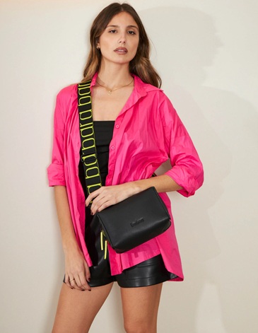 Bandolera de PU con cierre - Barbara Bags