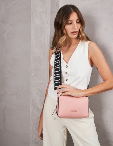 Bandolera de PU con cierre - Barbara Bags