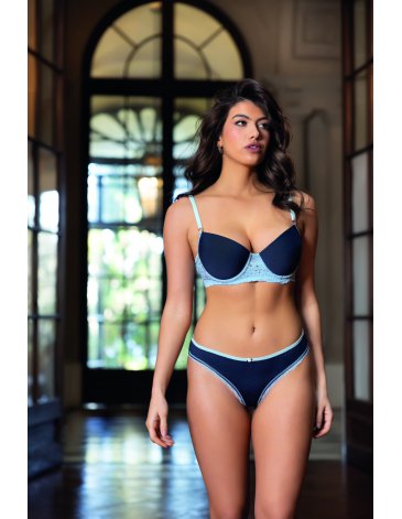 Conjunto taza soft en microfibra y puntilla con colaless T85/100 CRIS-LATINA