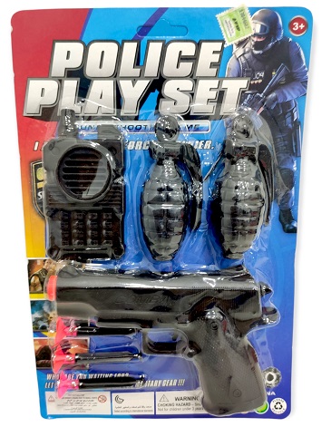 Set policia en blister con granada TOYZ