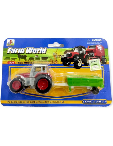 Tractor farm world en blister TOYZ