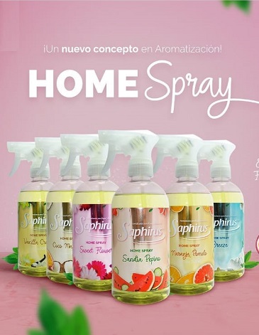 Venta por Mayor y Catalogo Home spray aromatizante para ropa y ambiente de 500ml SAPHIRUS