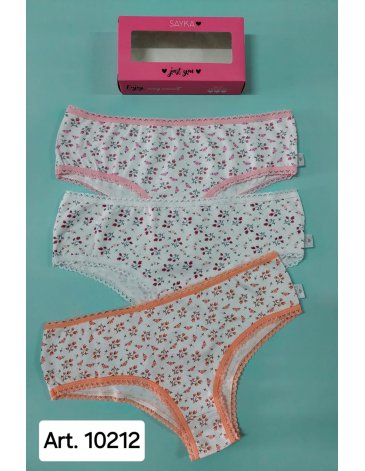 Culotte algodon y lycra  Pack x3 SAYKA
