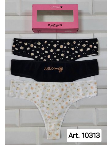 Culotteless alg y lycra Pack x3 SAYKA