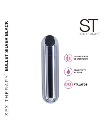 Estimulador de clitoris Silver Black bullet  Sex Therapy