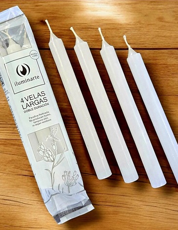 Velas largas x 4 unidades AROMANZA