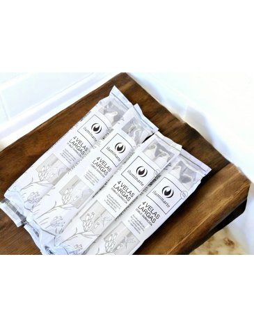 Velas largas x 4 unidades - AROMANZA