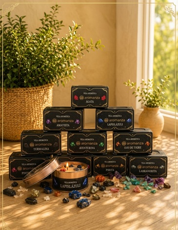 Vela Arom. Organica con Cristales x1 AROMANZA