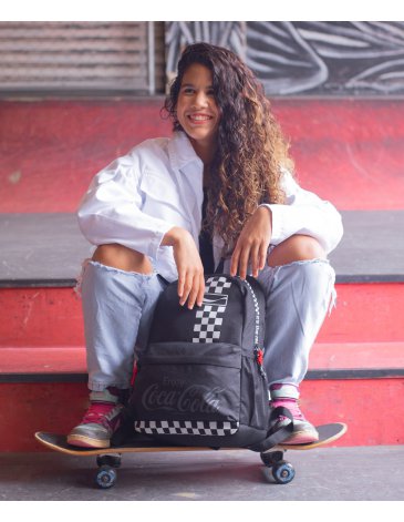 Mochila Coca-Cola Checks 17'' - Coca-Cola