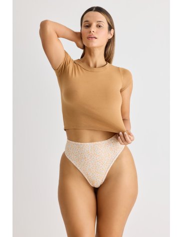 Less de algodón & lycra tiro alto. TS/M - L/XL. Pack x3 BRIGITTE