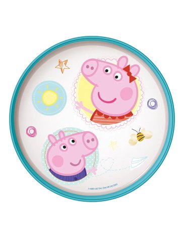 Venta por Mayor y Catalogo Plato Peppa Pig Bicolor Non-slip Premiun Wabro