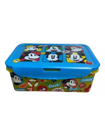 Venta por Mayor y Catalogo Sanwichera Rectangular Compart. Removible Mickey Mouse Wabro