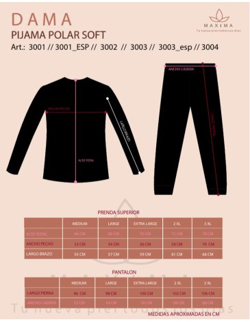 Pijama Polar Soft TM/XXXL - MAXIMA