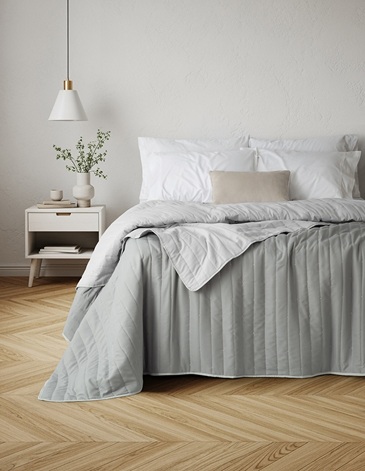 Cover INDONESIA · Bitono matelaseado bordado · King ALCOYANA