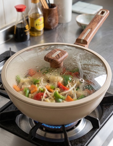 Wok con Tapa Aluminio Forjado 28 cm CAROL